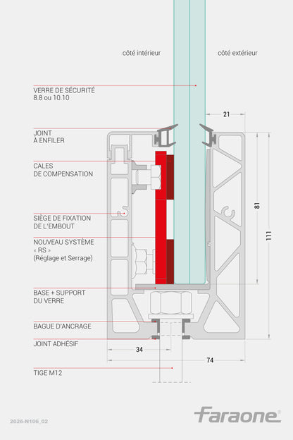 Sabot aluminium Ninfa — BASE10610