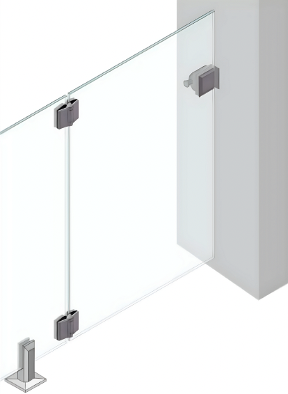 Loquet mur (verre à mur)