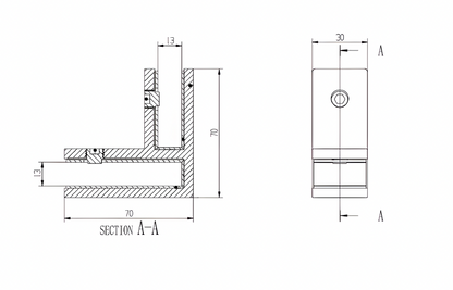Pince 90° (verre-à-verre)