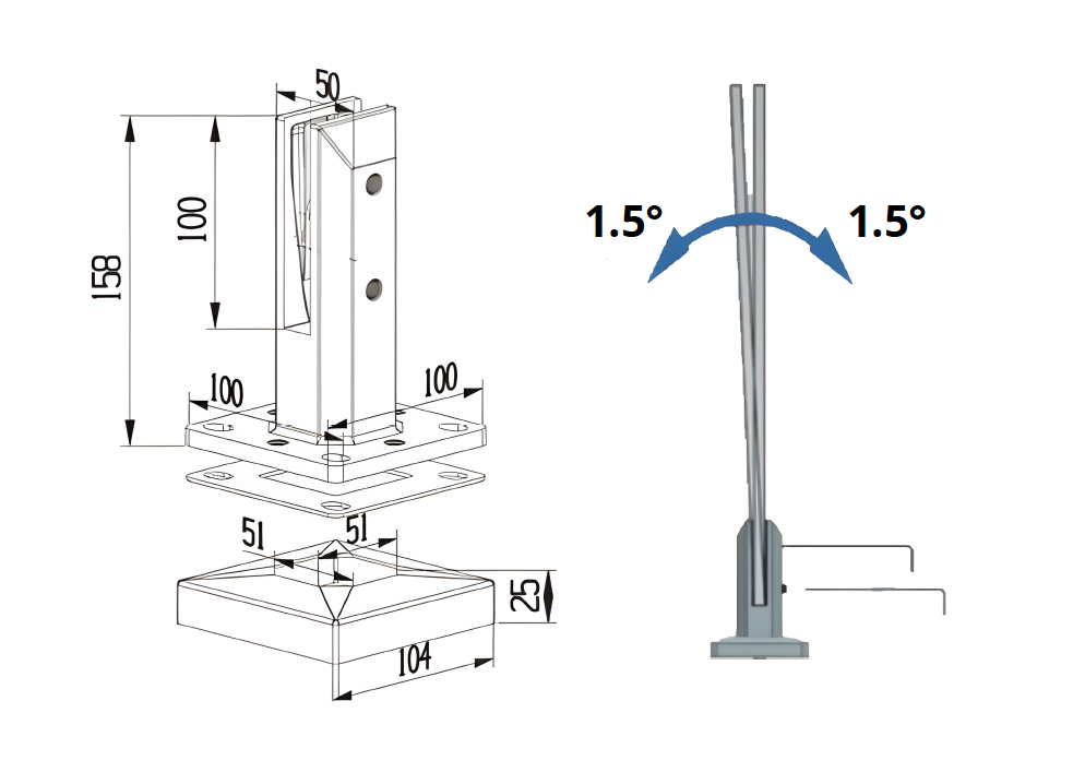 Spigot léger en acier inoxydable