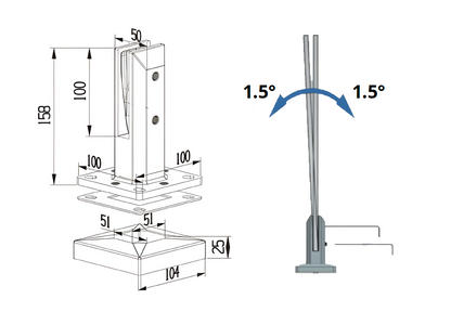 Spigot léger en acier inoxydable
